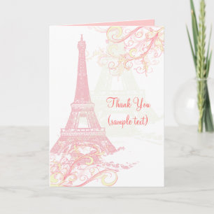 PixDezines la tour eiffel/paris Thank You Card