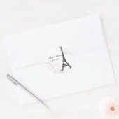 PixDezines La Tour Eiffel+Swirls/DIY colour Classic Round Sticker (Envelope)