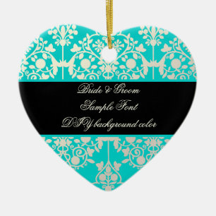 PixDezines leila damask/DIY background Ceramic Ornament