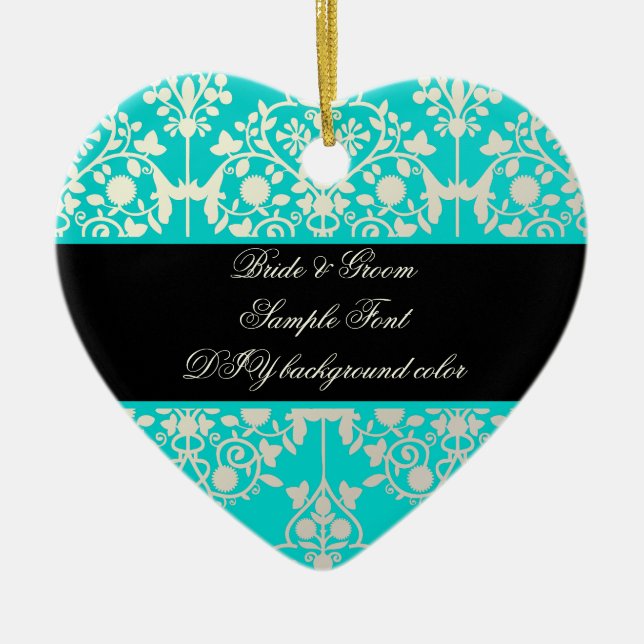 PixDezines leila damask/DIY background Ceramic Ornament (Front)