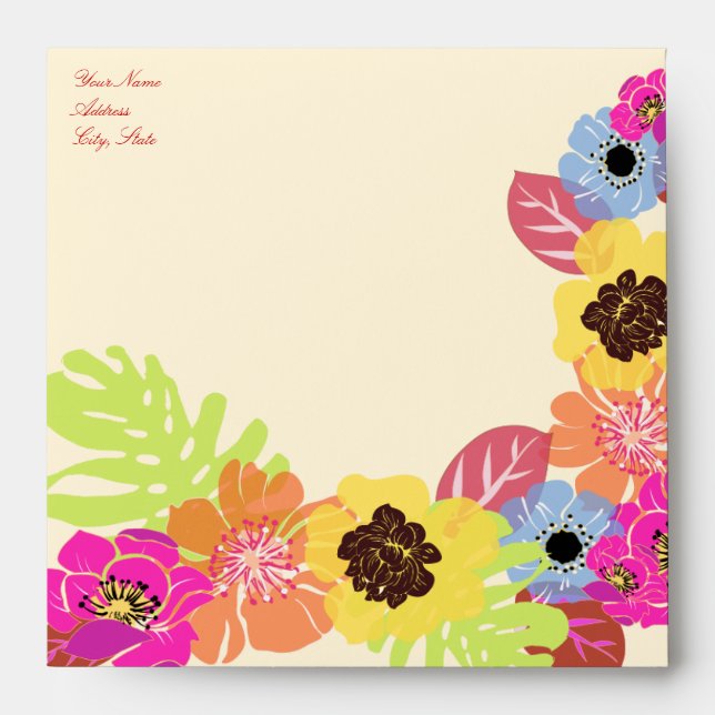 PixDezines Leis / Luau DIY colour Envelopes (Front)