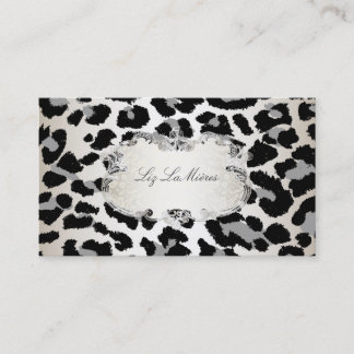 PixDezines leopard/champagne Business Card