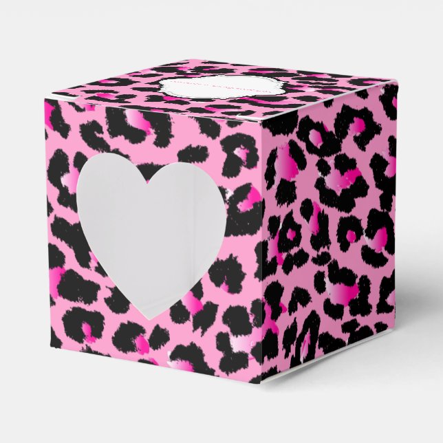 PixDezines leopard/DIY colour Favour Box (Front Side)