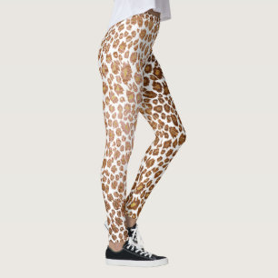 PixDezines Leopard/Faux Metallic/DIY background Leggings