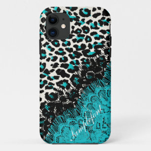PixDezines leopard spots/faux lace iPhone 11 Case