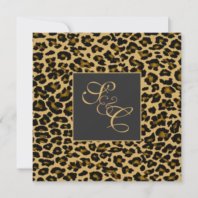 PixDezines Leopard spots+swirls/diy background Invitation (Front)
