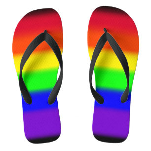 PixDezines LGBT Pride Rainbow Neon Colours Thongs