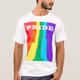 PixDezines LGBT Watercolor Rainbow Pride Flag T-Shirt