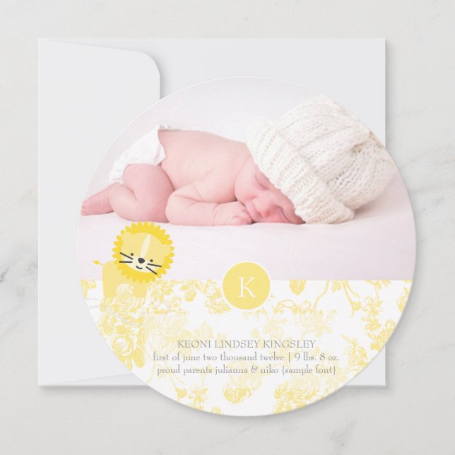 PixDezines lion+toile Announcement (Front)