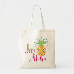 PixDezines Live Aloha Pineapple Tote Bag