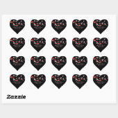 PixDezines Love birds/red cherry/sakura blossoms Heart Sticker (Sheet)