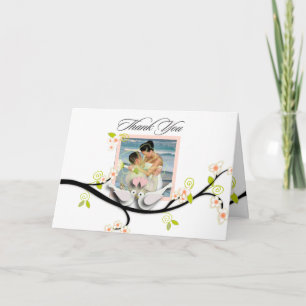 PixDezines love doves/diy background colour Thank You Card