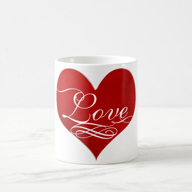 PixDezines Love/Heart/DIY background Coffee Mug (Center)