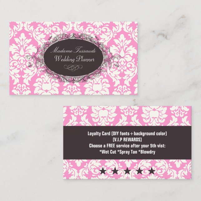 PixDezines loyalty cards/versailles damask (Front/Back)