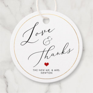 PixDezines Luxe Calligraphy Love & Thanks Favour Tags