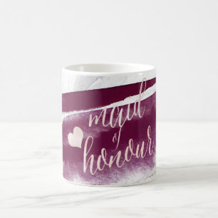 PixDezines Maid of Honour Blush Pink+Burgundy Coffee Mug