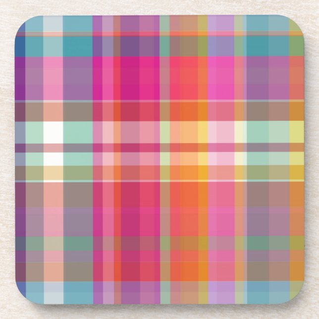 PixDezines malibu plaid Coaster (Front)