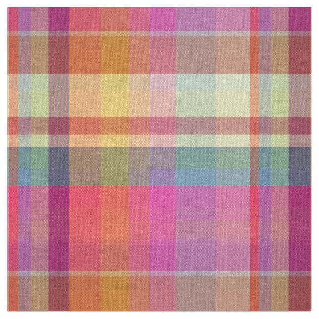 PixDezines malibu plaid pattern Fabric (Close Up)