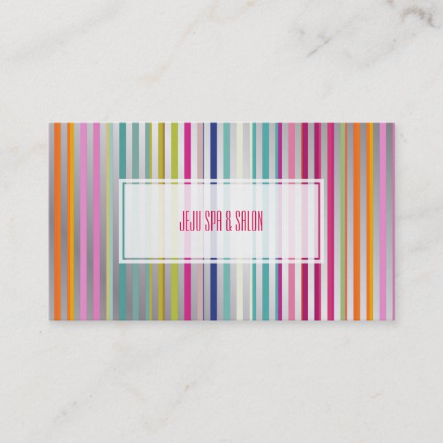 PixDezines malibu stripes/silver Business Card (Front)