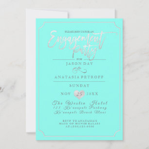 PixDezines Marble/Faux Gold/Engagement Party Invitation