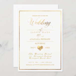 PixDezines Marble/Faux Gold/Wedding Celebration Invitation