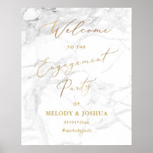PixDezines Marble+Faux Gold  Welcome Engagement
