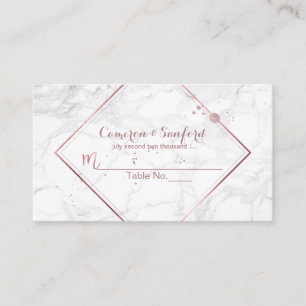PixDezines Marble/Faux Rose Gold/Escort Cards