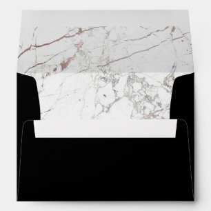 PixDezines Marble+Faux Rose Gold Frame Envelope