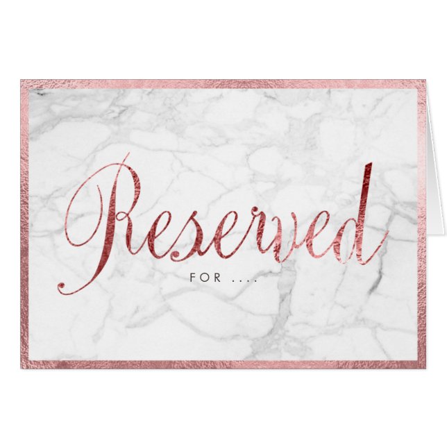 PixDezines Marble+Faux Rose Gold/Reserved Table (Front Horizontal)