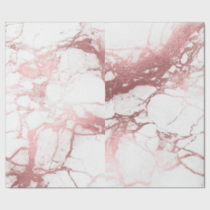 PixDezines Marble+Faux Rose Gold Wrapping Paper