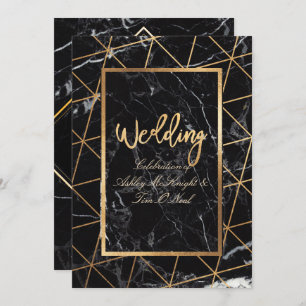 PixDezines Marble/Geometric/Faux Gold Invitation
