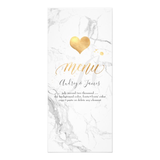PixDezines Marble/Shine Menu/Faux Gold Menu (Front)