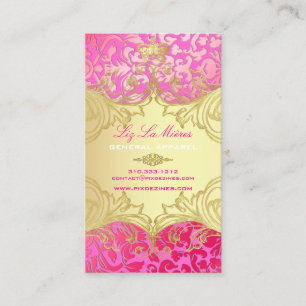 PixDezines Marie Antoinette en Oro Business Card