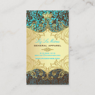 PixDezines Marie Antoinette en Oro Business Card