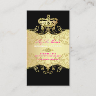 PixDezines MARIE ANTOINETTE en Oro Business Card