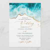 PixDezines Marine Waves Shoreline Beach Wedding