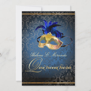 PixDezines Masquerade/Blue/DIY colour!! Invitation