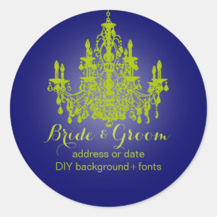 PixDezines matcha green chandelier/DIYbackground Classic Round Sticker