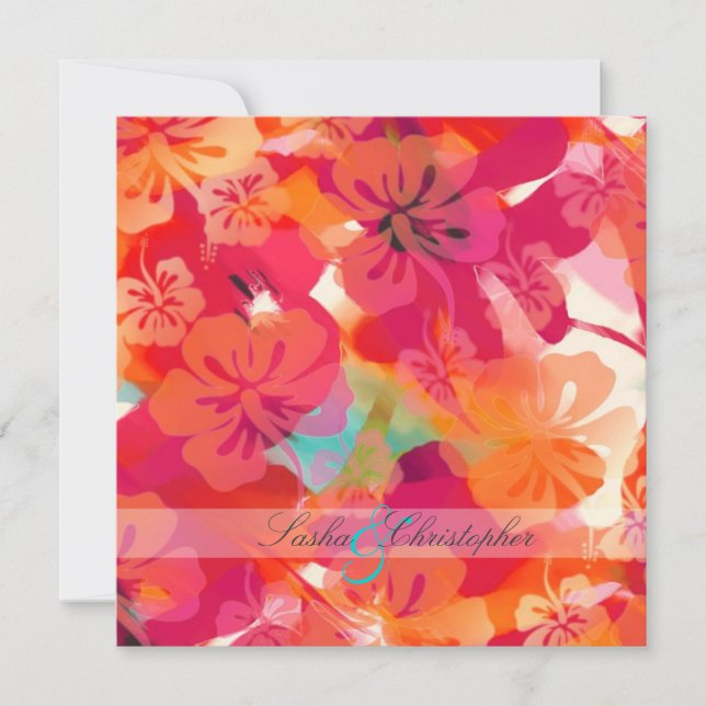 PixDezines Maui Hibiscus Invitation (Front)
