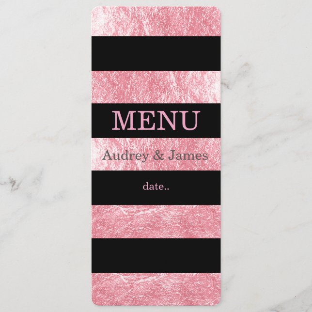 PixDezines menu black stripes/pink strawberry (Front)