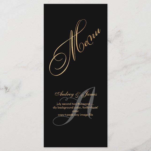 PixDezines Menu/Fancy Script/Faux Gold Menu (Front)