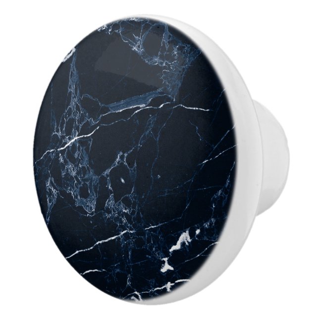 PIXDEZINES MIDNIGHT BLUE MARBLE CERAMIC KNOB (Right)