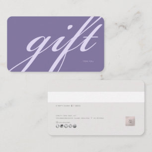 PixDezines Minimalist E Gift Card DIY colour Purpl