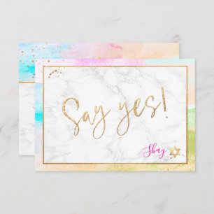 PixDezines Mitzvah✡ Abstract H2 Pastel Wave  RSVP Card