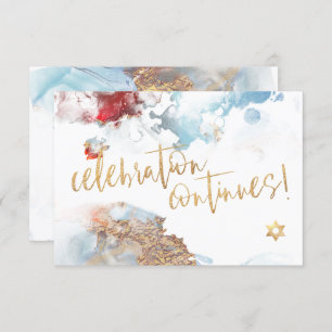 PixDezines Mitzvah Celebration ✡ Galaxy Abstract R RSVP Card
