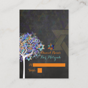 PixDezines mitzvah place cards/tree of life Place Card