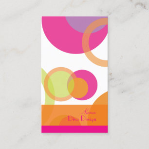 PixDezines Mod Bubbles / Retro Syle + Colours Business Card