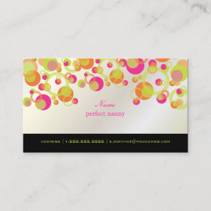 PixDezines Mod Bubbles / Retro Syle + Colours Business Card