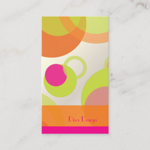 PixDezines Mod Bubbles / Retro Syle + Colours Business Card