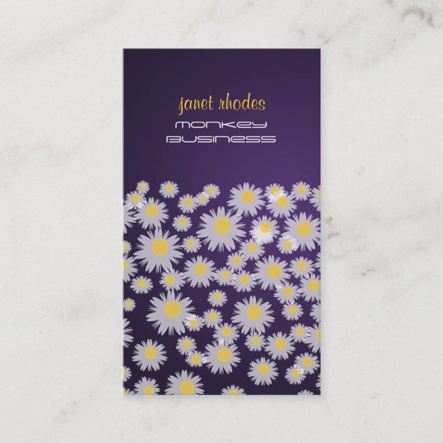 PixDezines mod daisies/diy background Business Card (Front)